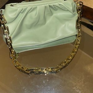 Sage Gold Chain Shoulder Bag